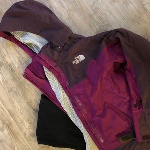 Purple and Pink North Face Gortex Raincoat